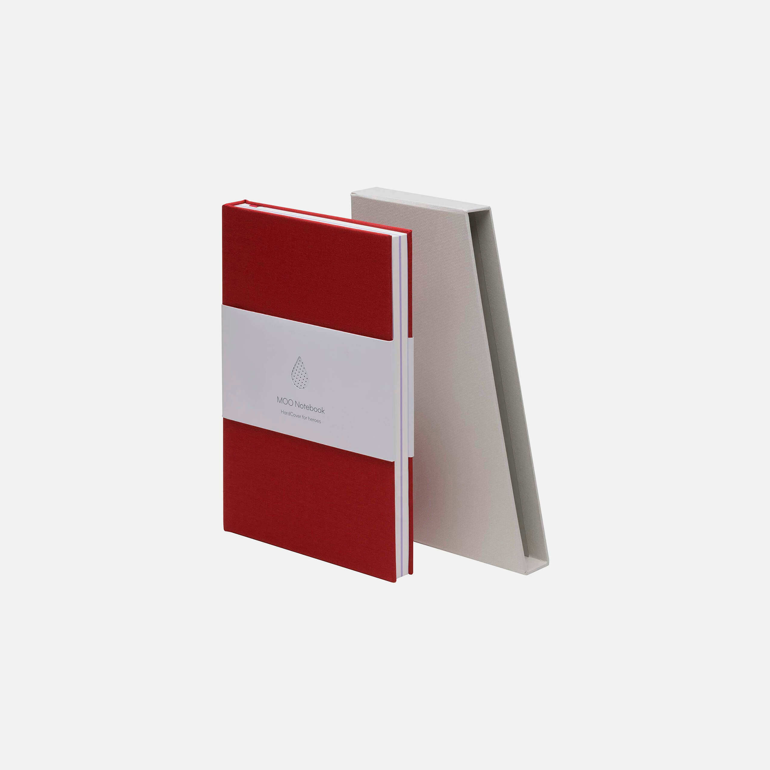 Hardcover Notebook MOO Wine Red Lavender